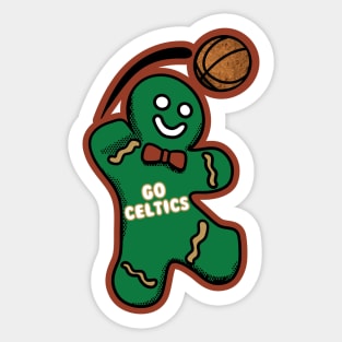 Boston Celtics Gingerbread Man Sticker